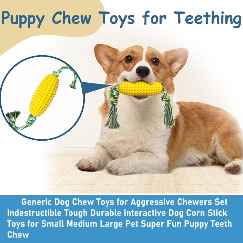 Interactive Corn Dog Chew & Toothbrush Toy 🌽🐶