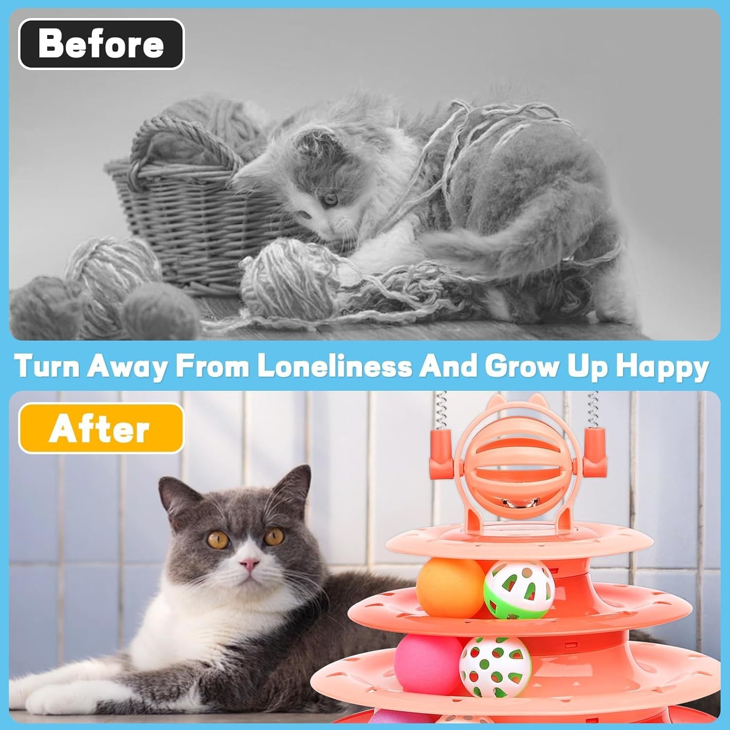 Interactive Cat Puzzle Ball Toy 🐱