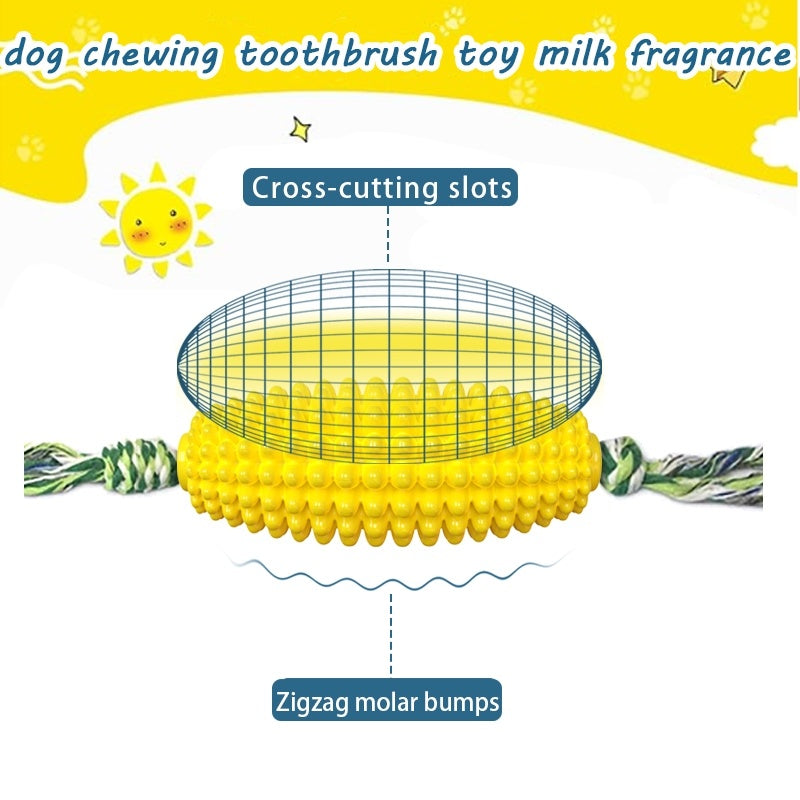 Interactive Corn Dog Chew & Toothbrush Toy 🌽🐶