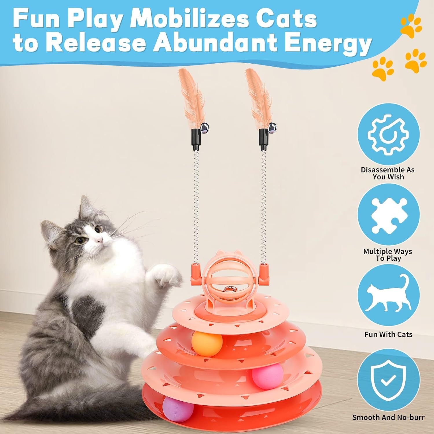 Interactive Cat Puzzle Ball Toy 🐱