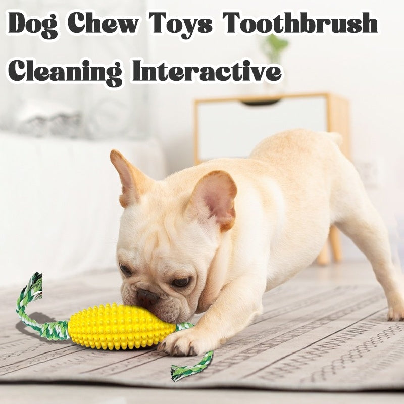Interactive Corn Dog Chew & Toothbrush Toy 🌽🐶