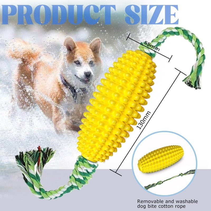 Interactive Corn Dog Chew & Toothbrush Toy 🌽🐶